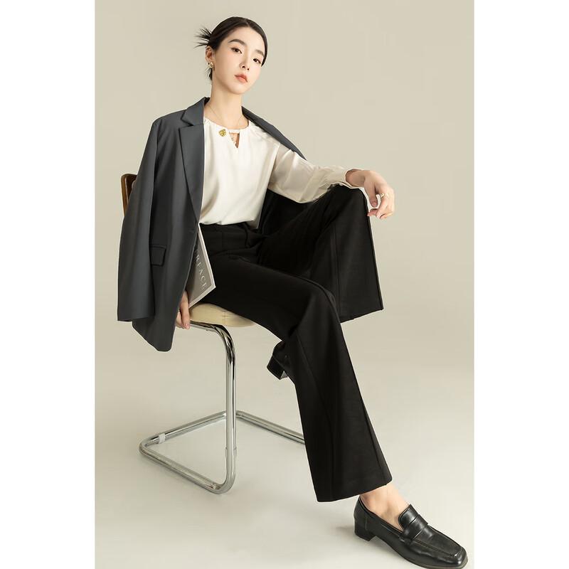 Mengshuya Women's High-Waist Slim Fit Micro Flare Pants