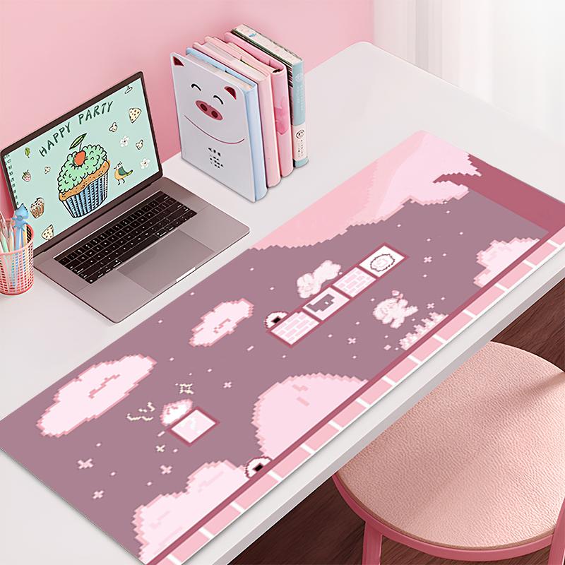 Anime Deskmat x Laptop Table Mat Cute Rabbit Rubber Accessories Gaming Mouse Mat Keyboard Carpet Mouse Pad Office Deskmat