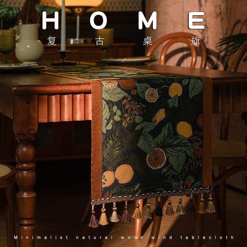 

Американский Ретро Доступная Роскошь Тканевая Дорожка на Стол Бегунок на Кровать Нарядный Комод Шкаф ТВ Комод для Обуви Пылезащитный Чехол Ткань Скамейка Flower lemon 35*120cm