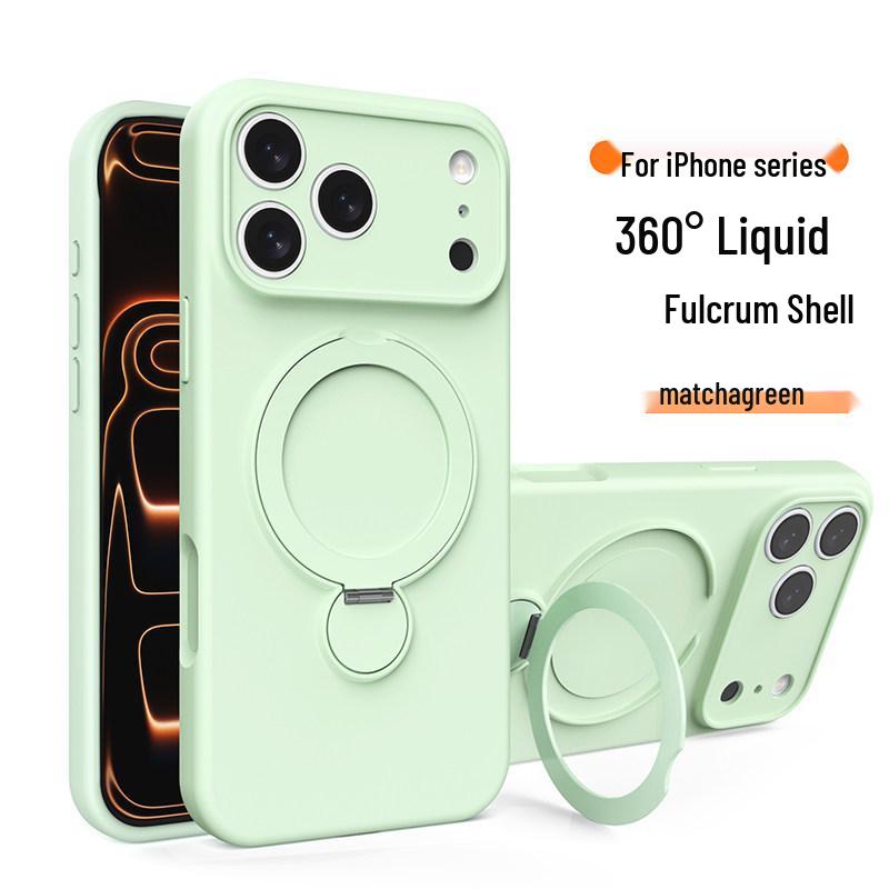 

AI-Integrated Camera Button Rotating Magnetic Bracket for iPhone 17 Liquid Silicone Case Apple 16/15 iPhone 14
