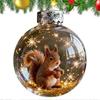 6pc Funny Highland Cow Ornament 2025, Christmas Baubles Transparent Christmas Balls, Christmas Tree Hanging Ornament, 2026 Wildlife Wonders Collection
