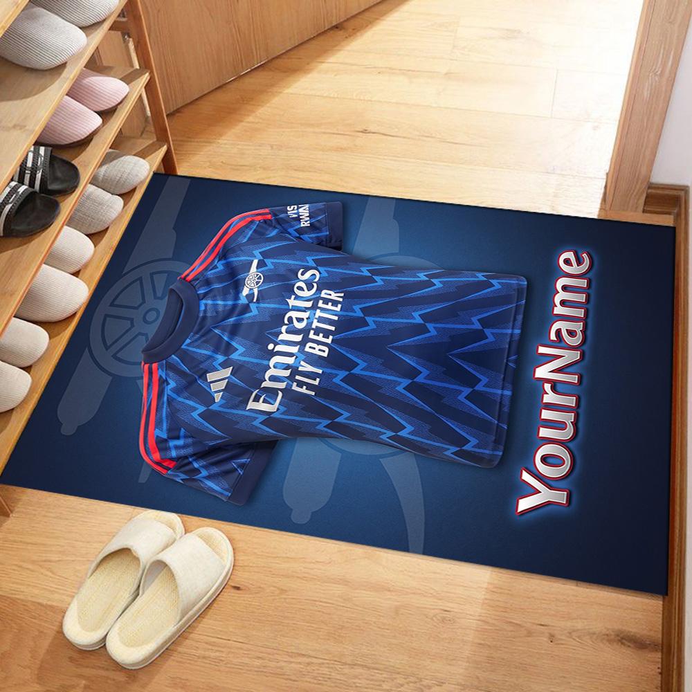Arsenal Customized Name Floor Mat Design for Entryway Balcony Kitchen Study room Antislip Carpet Anime Office Decor