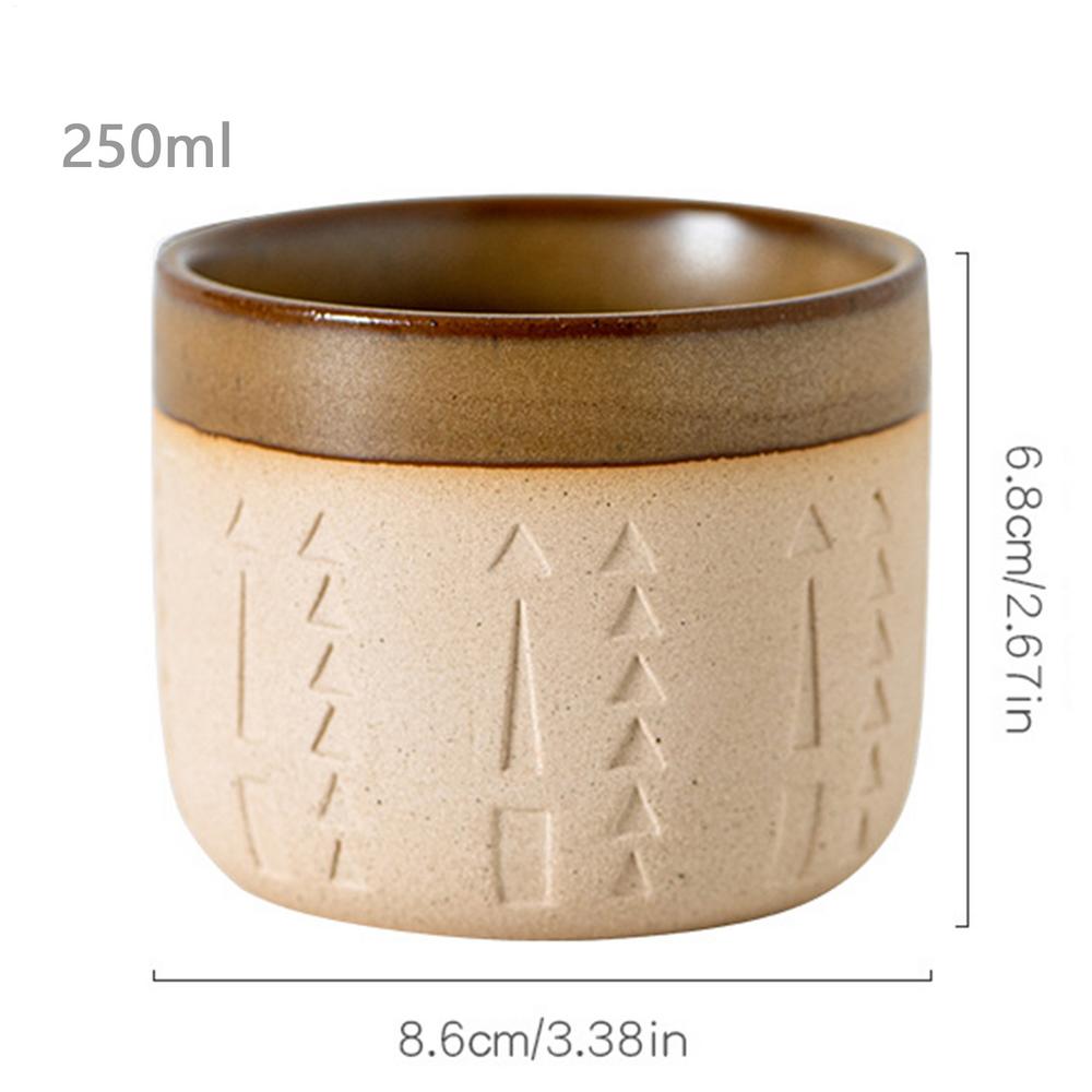 Middle Eastern Stoneware Espresso Cup - Hand-Painted Ceramic Mug Desert Souvenir Gift with Arabic Design Coffee Cup