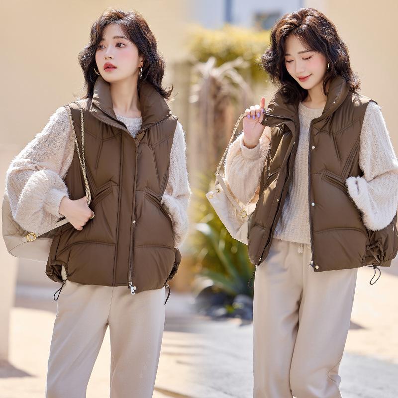 Пуховый хлопковый жилет женский короткий новый осенне-зимний корейский стиль свободный — фото 8