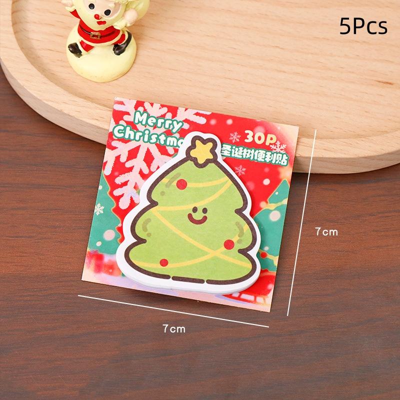 5/10Pcs Cute Cartoon Christmas Message Sticky Note Kawaii Student Stationery Memo Pad Post-It School Supplies Christmas Gifts