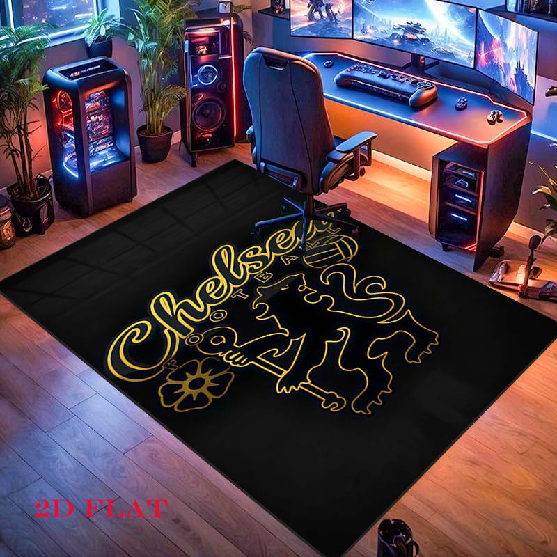 Chelsea FC Football Carpet Rug for Living Room Bedroom Home Sofa Decoration,Kids Play Nonslip Floor Mat