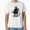 Cat What? Murderous Black Cat With Knife Gift Premium T-Shirt Classic T-Shirt