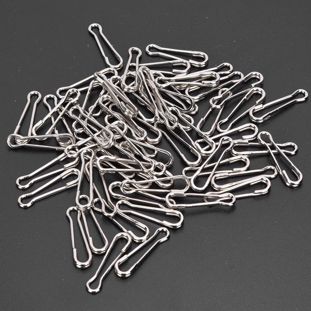 20pcs bag Hawaii Clips Stainless Steel Pin Powerful Fast Link Clip Fishing Tackle Interlock Accessories6#