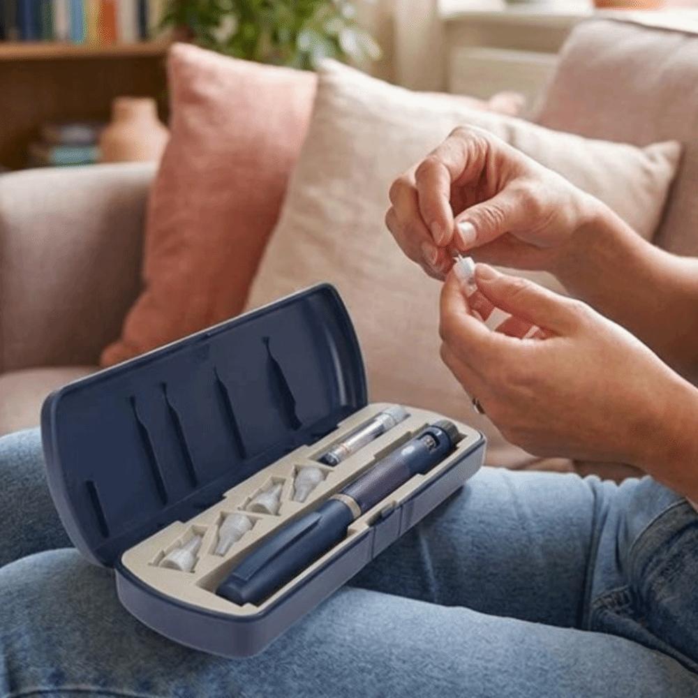 Universal Insulin Pen Storage Box Dust-Proof Multi Grid Pen Protective Box Wear-resistant Hard Shell Insulin Organizer Travel