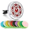 1pc Refillable Car Air Freshener Smell Perfume Diffuser Clip Auto Vent Essential Oil Stainless Steel Locket Interior Accessories