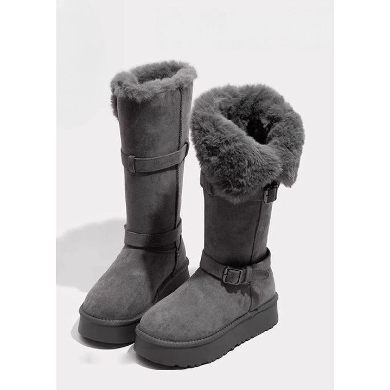 Polar i Długie Śniegowce na Grubej Podeszwie dla Kobiet oraz Ciepłe Bawełniane Buty High-top