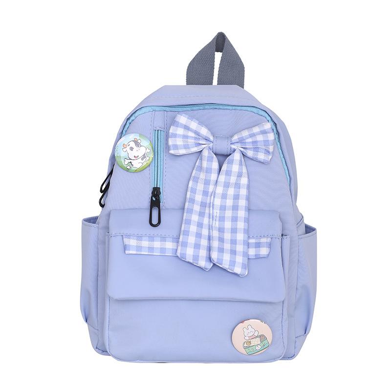 Bow schoolbag Female primary school students Large capacity 3rd to 6th grade high school lightweight weight weight reduction Cute simple backpack