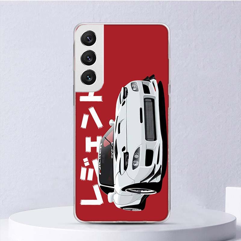 JDM Tokyo Drift Sportwagen Weiche Hülle Für Samsung Galaxy S22 S21 Ultra S20 FE S10 Plus Handyhülle S9 S8 + S10E S7 Edge S6 Funda
