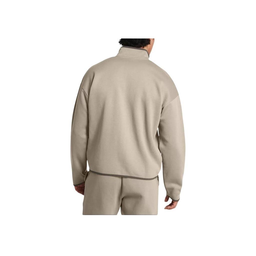 Under Armour Project Rock Einfarbig Lässig Locker Fleece Langarm Jacke Herren Jacke Grau-Grün 1383188-203