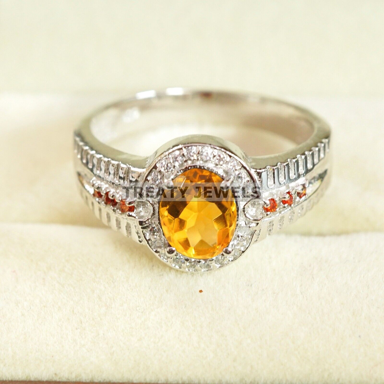 

Citrine Oval Cut Gemstone With 925 Sterling Silver Ring For Men s #A942 JL375669188724 4-16 US срібний
