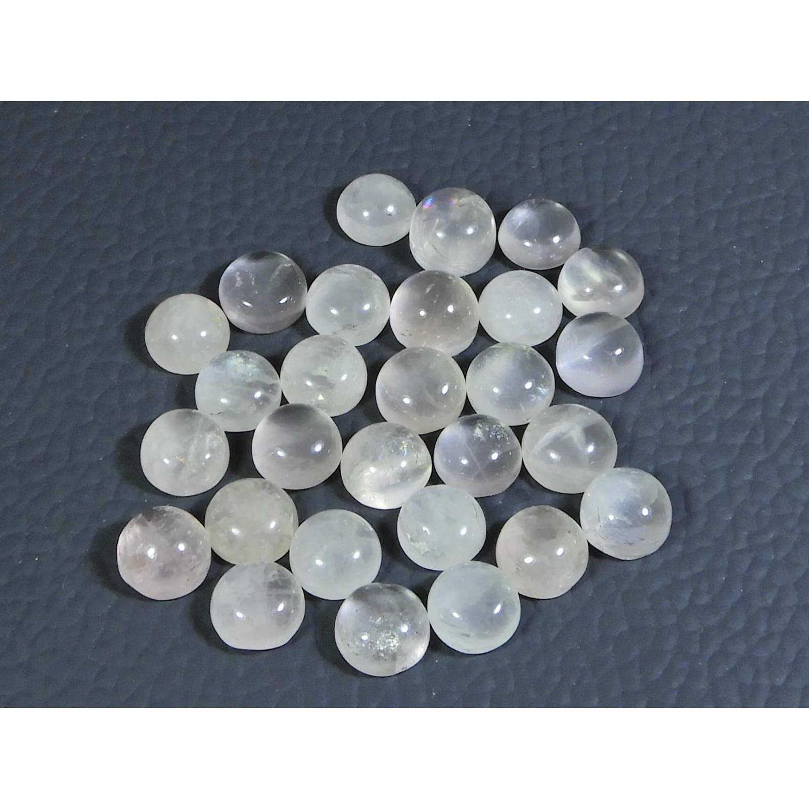 

7X7 ММ Натуральный Розовый Кварц Круглый Кабошон Свободный Драгоценный Камень Лот 28 Шт 40 Карат. А-337