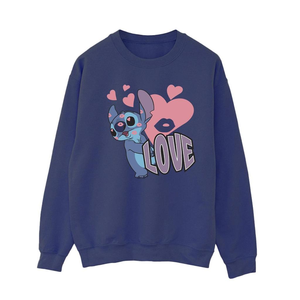 Lilo & Stitch Womens/Ladies Love Hearts Sweatshirt