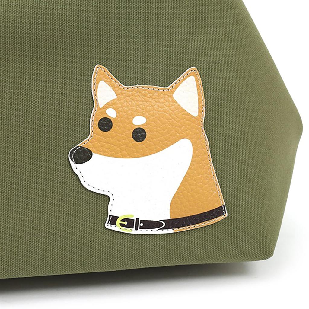 Kitamura Hund Handtasche P-0685 Khaki (Shiba Inu) [Grün] 33334