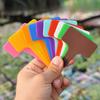 Durable White Plastic Plant T-type Tags for Garden Seedling Tray Pots Decoration and Labels 6x10cm