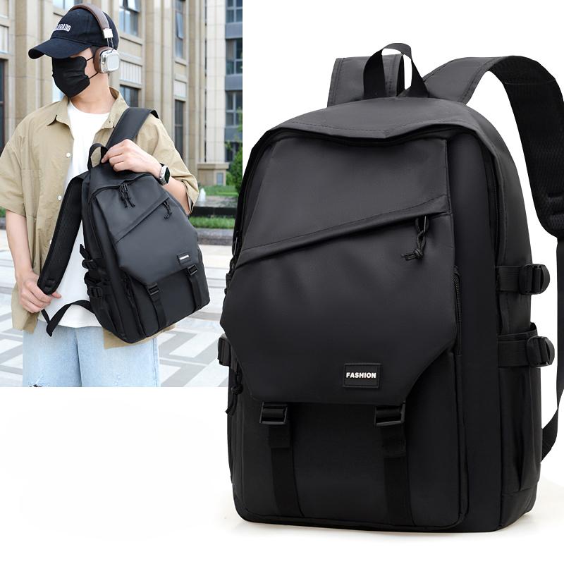 Men's Backpack Large Capacity Travel Leisure Solid Color Computer Backpack Fashion Men and Women Students Schoolbag