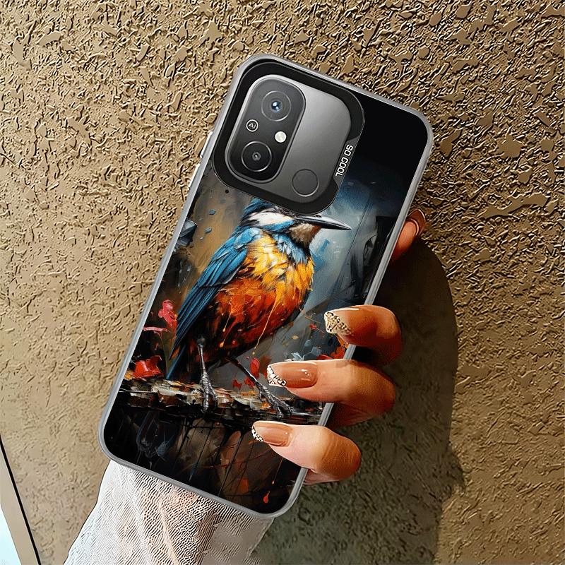 Vogel-Ölgemälde-Stil Stoßfeste Handyhülle für Xiaomi Poco X7 X6 X5 X3 Pro F7 Ultra M8 Redmi 15C 15 14C 13C 12C 10C 13 12 10