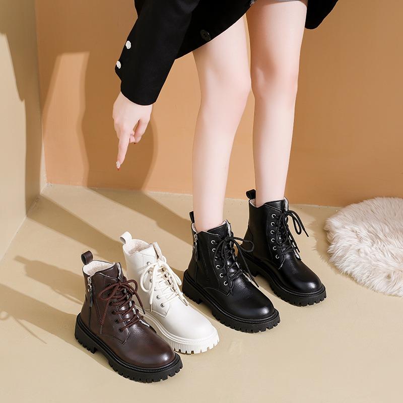 Fashion Martin Boots Women's Autumn and Winter New Side Zipper Thick Bottom Tide and Short Boots Tide