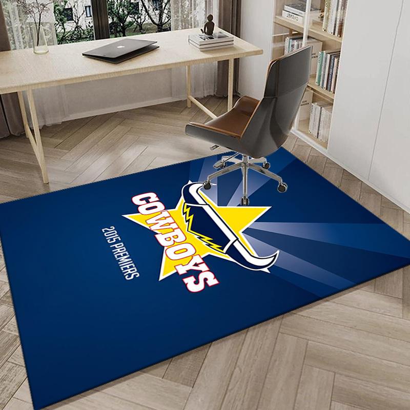 North Queensland Rugby Area Rug Office rug, Chair Rug, Decor Carpet Livingroom bedroom Mat, Large Size Fan gifts Christmas gifts