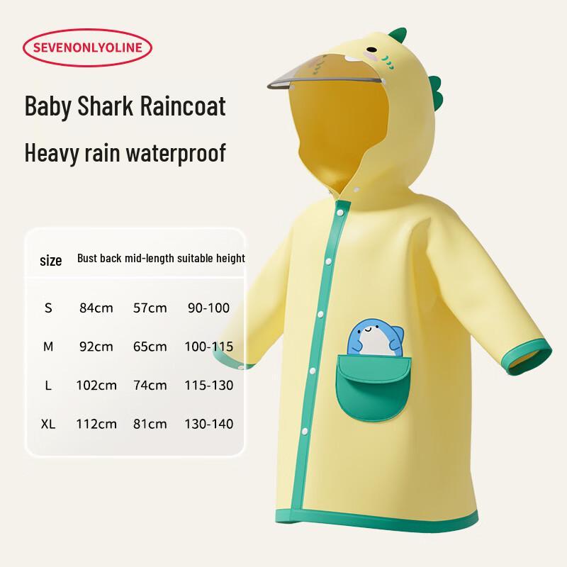 Kids  Cute Shark Cartoon Waterproof Rain Suit