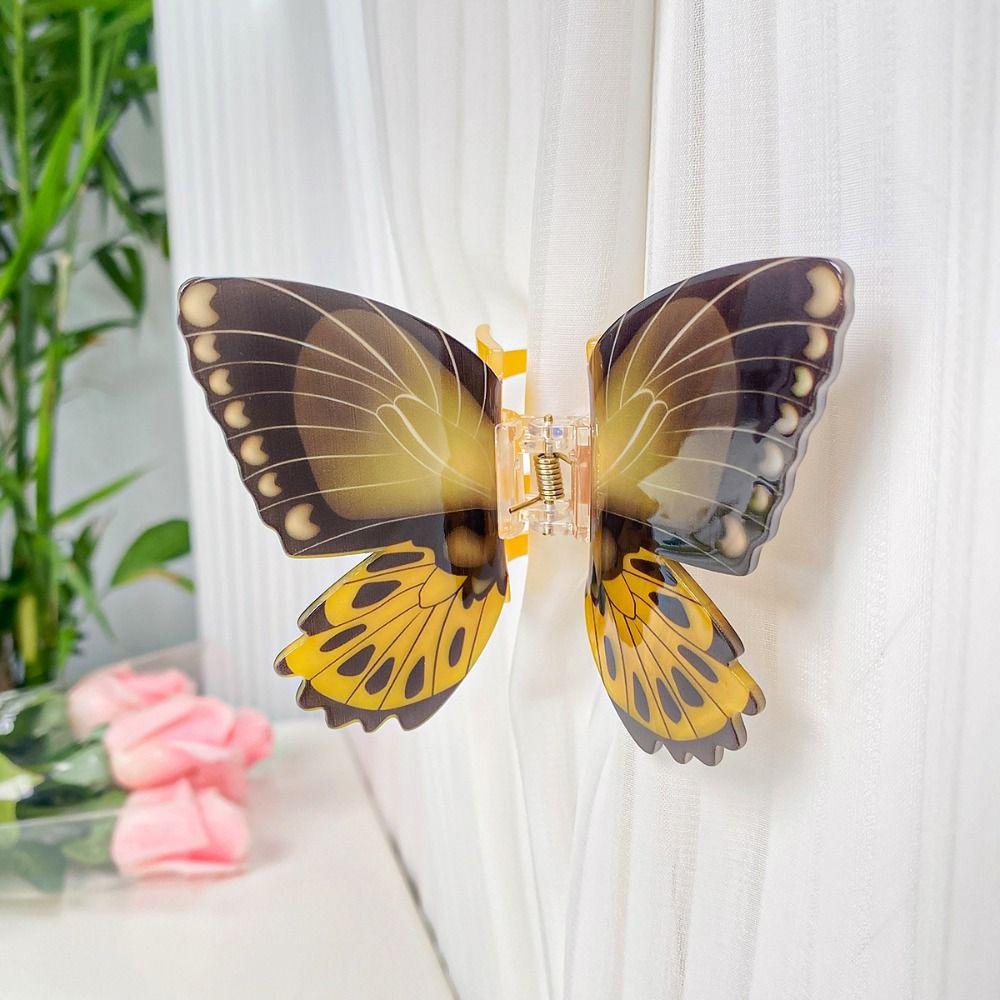 Animals Butterfly Hair Clip Printing Large Shark Clip Personalized Butterfly Hair Claw Girl