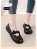 Spring 2025 Soft Leather Bow Mary Jane Shoes for Women