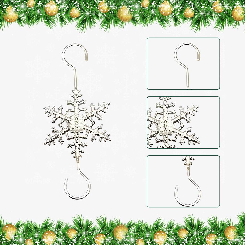 10 Pieces Christmas Ornament Hooks Christmas Tree Hangers Reusable Heavy Duty Xmas Hooks for Office Wedding Xmas Festival