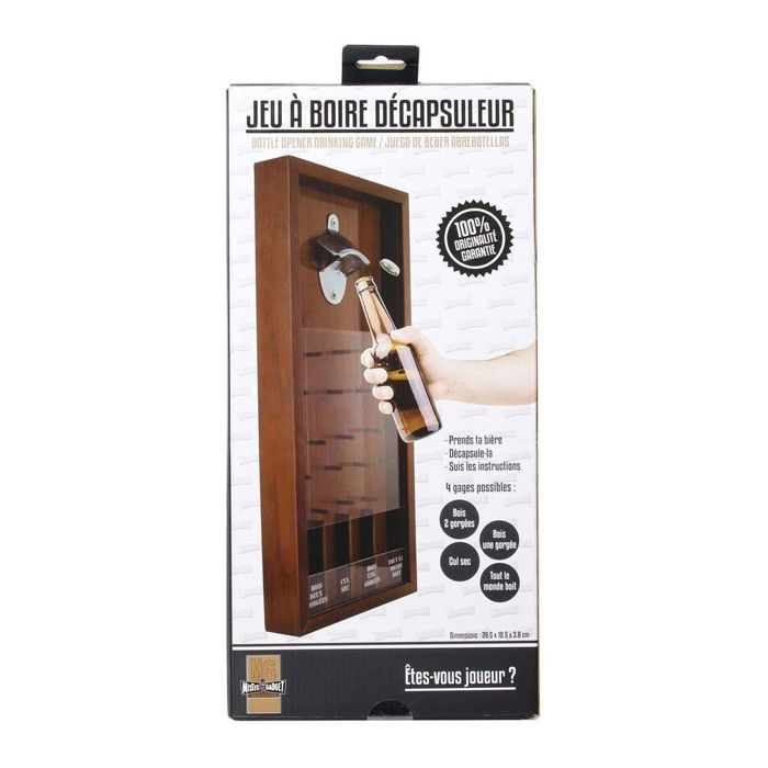 Drinking Game - Mister Gadget - Bottle Opener - Brown