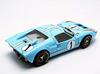 1966 Ford MK 2 Blue scale diecast model by Shelby Collectibles GT-40 #1 1/18 SC411.
