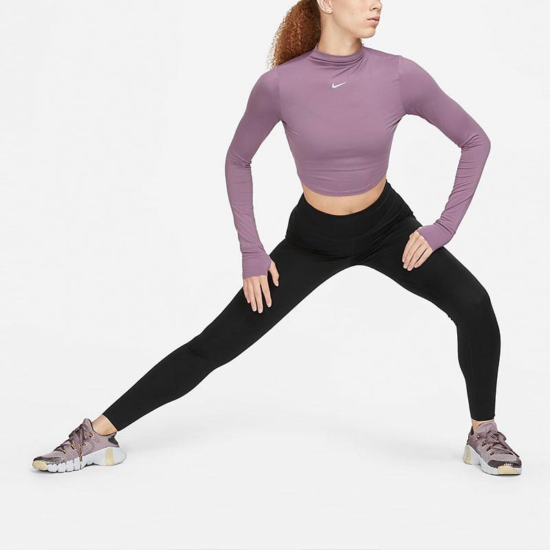 New Nike Set in Sleeve T Shirt Women's Dust Purple FB5277-536
