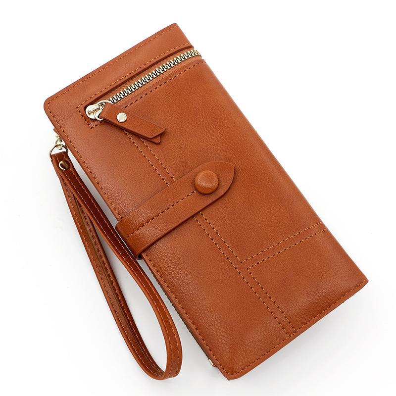 Portfele Damskie Świeży Styl Długi Portfel, Skórzany Etui na Karty, Portmonetka, Kopertówka