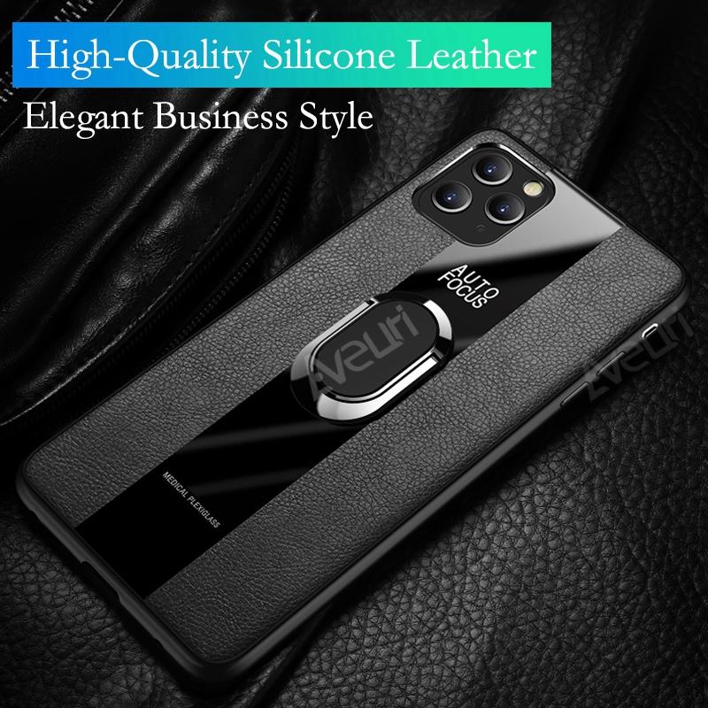 Luxury Leather Phone Case For iPhone 6 6s 7 8 Plus SE 2020 Ring Holder Cover For iPhone 12 Mini 11 13 Pro Max X XR XS Max Case