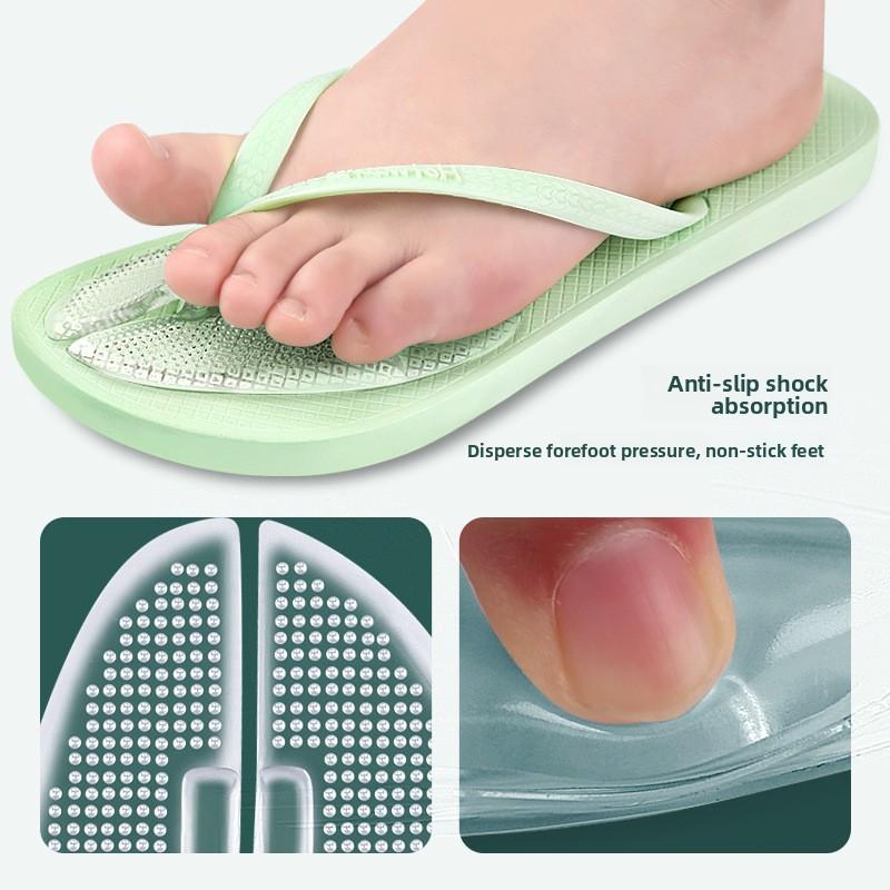 Flip-flops Pinch Foot Front Pad Invisible Self-adhesive Half-palm Granular Non-slip Shock-absorbing Sole Pad for Slippers Sandals