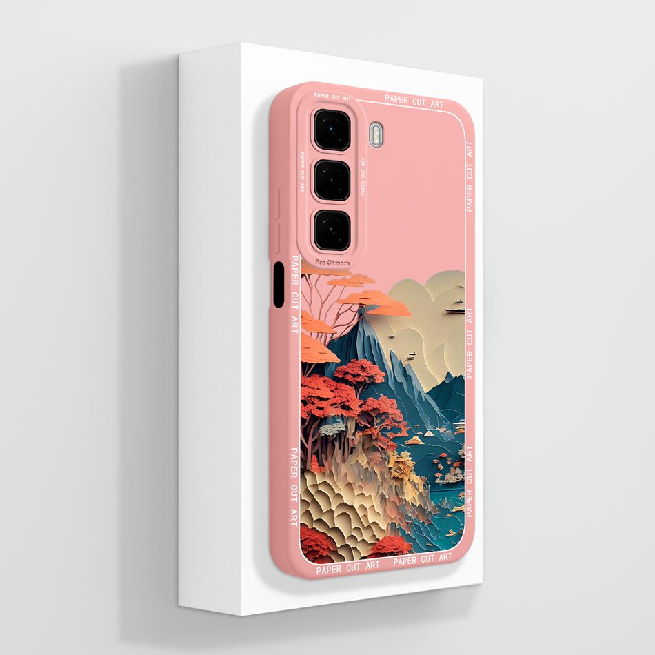 For Infinix Hot 50 Pro Plus Case Aesthetic Style Cover For Infinix Hot50i Full Protection Back Cover Soft Liquid Silicone Bumper