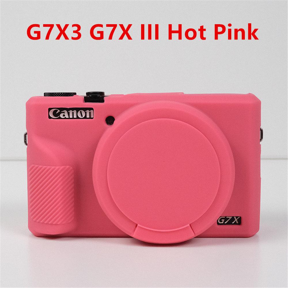 Soft Silicone Rubber Armor Camera Body Case For Canon G7X Mark II III G7XII G7X2 G7XIII G7X3 Shockproof Cover With Lens Cap