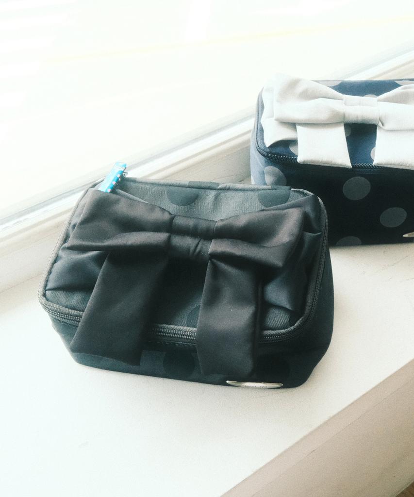 Siwl107 [Large Capacity] Dotty Pouch (Black)
