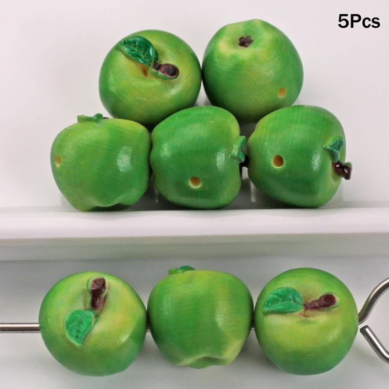 3D Simulated Fruit Resin Pendants 5Pcs Fun Fruit Charms for DIY Party Favors Earring Bracelet Jewelry Making Crafts