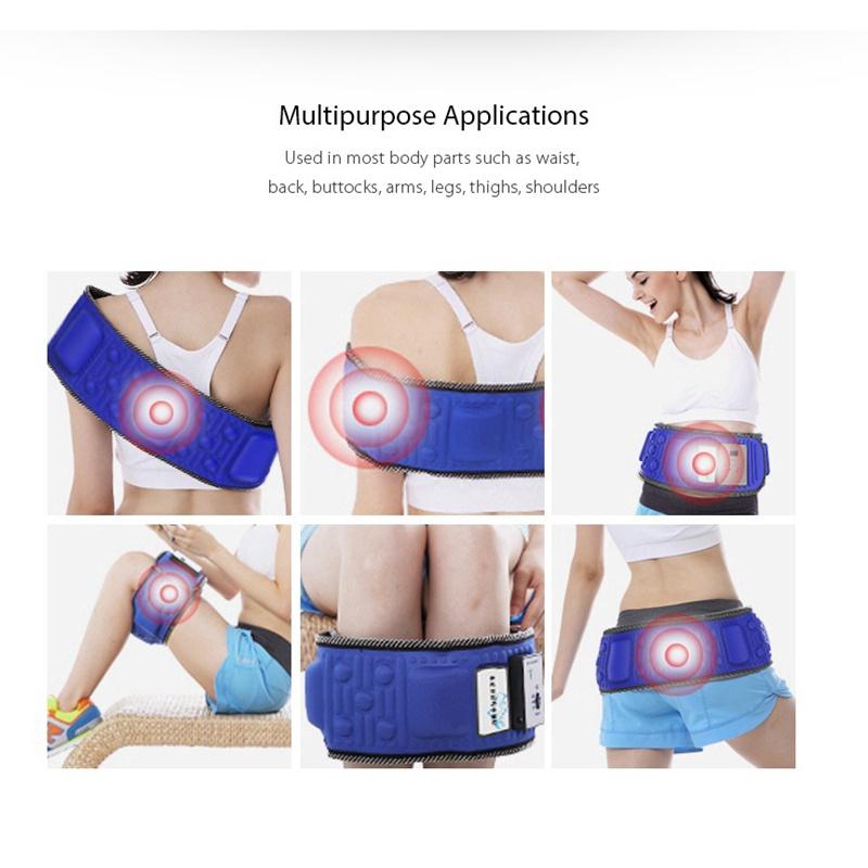 100-240V Zeštíhlující pás Masážní Elektrický Vibrační Pás na Cvičení Pasu Nohy Břicho Spalování Tuku Hřejivý Masážní Přístroj