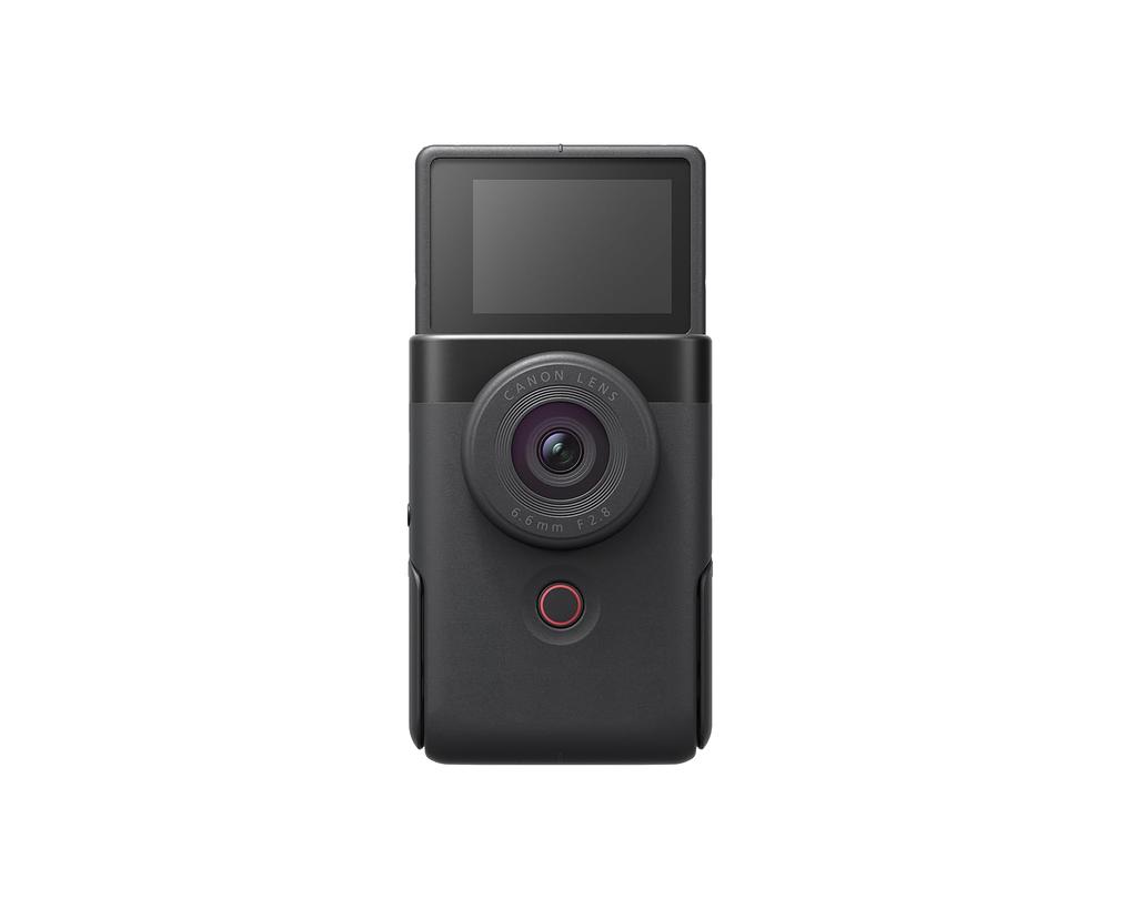 Canon PowerShot V10 Content Creator Compact Vlog Camera with Fixed 19mm 4K Face Live and Black Camera, Wide-Angle Lens, Video, Detection, Built-in