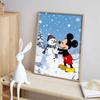 Disney Diamond Painting Kit DIY Round Home Wall Decor Adult Handmade Gift Mickey Snowman Winter Scene Art