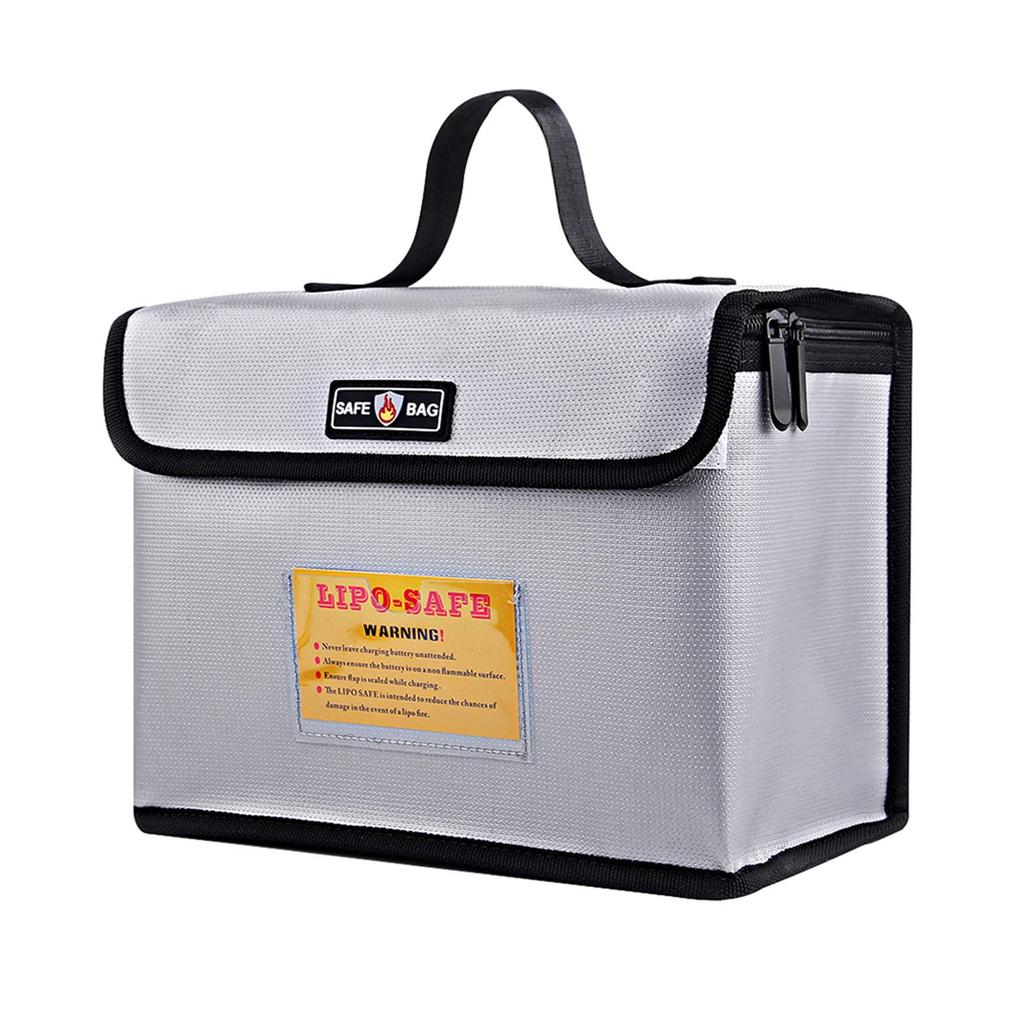 Mewmewcat Portable Fireproof and Explosion-Proof Lipo Guard Safe Bag with Large Storage Space for Charging and Storage, Double Metal Zipper Case
