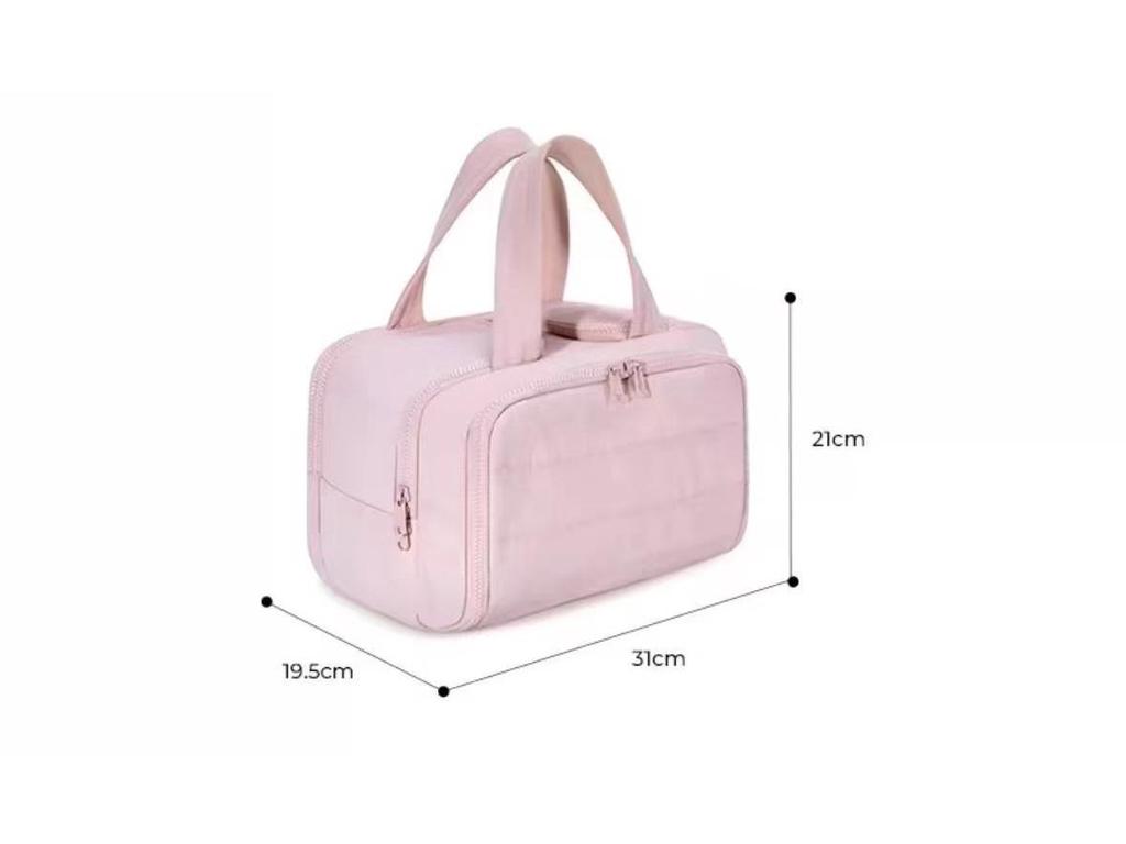 Puff Handheld Makeup Bag: Large-Capacity, Multi-Layer Travel Toiletry Organizer