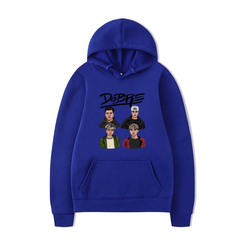 Autumn Winter DOBR Letter Print Men's Hoodie Vintage Unisex Pullover Men Vintage Graphic Hoody Tops Oversize Clothing