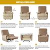 Single Seat Anti Slip Recliner Sofa Covers Velvet Stretch Reclining Couch Slipcovers Furniture Anti Cat Scratch Recliner Chair Spilcover