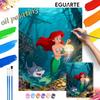 Digital Oil Painting Diy Oil Painting Hand Painting Mermaid Undersea Treasure Living Room Bedroom Decoration Painting