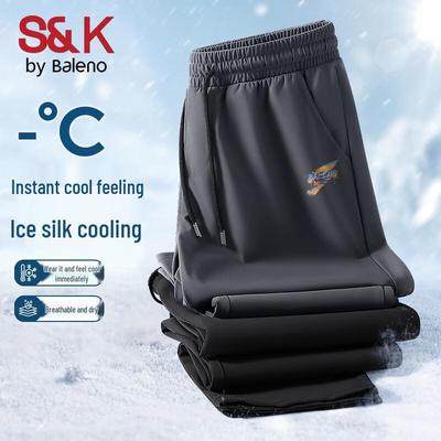 Baleno S&K Men's Ice-Feel Gradient Straight-Leg Casual Pants